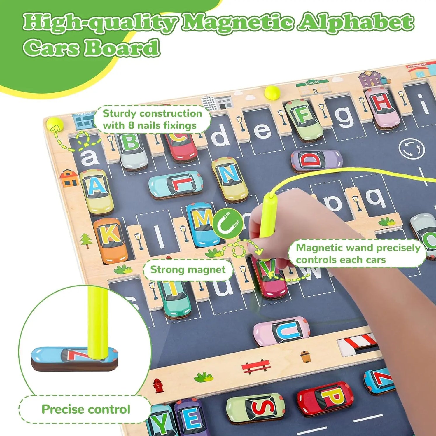 Wooden Magnetic Alphabet Board