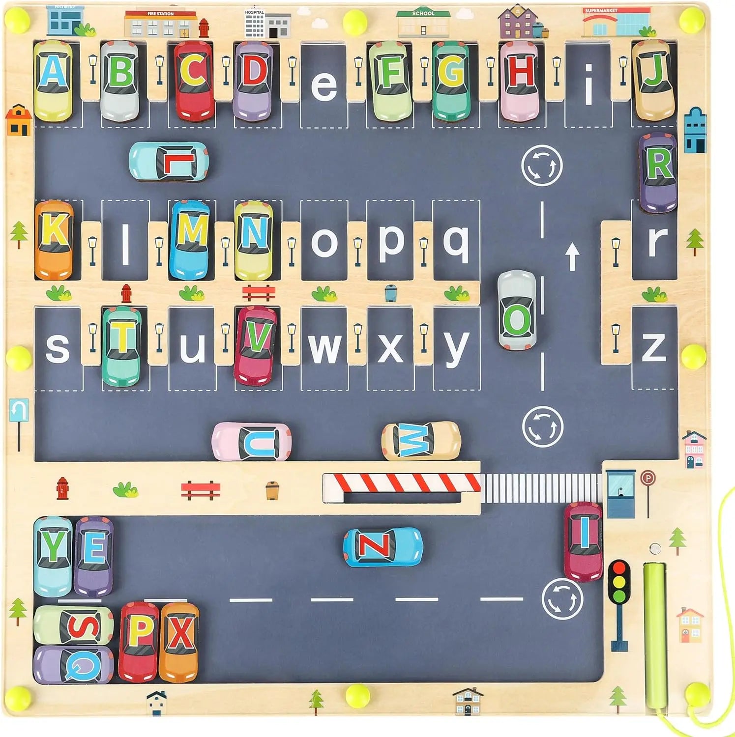Wooden Magnetic Alphabet Board