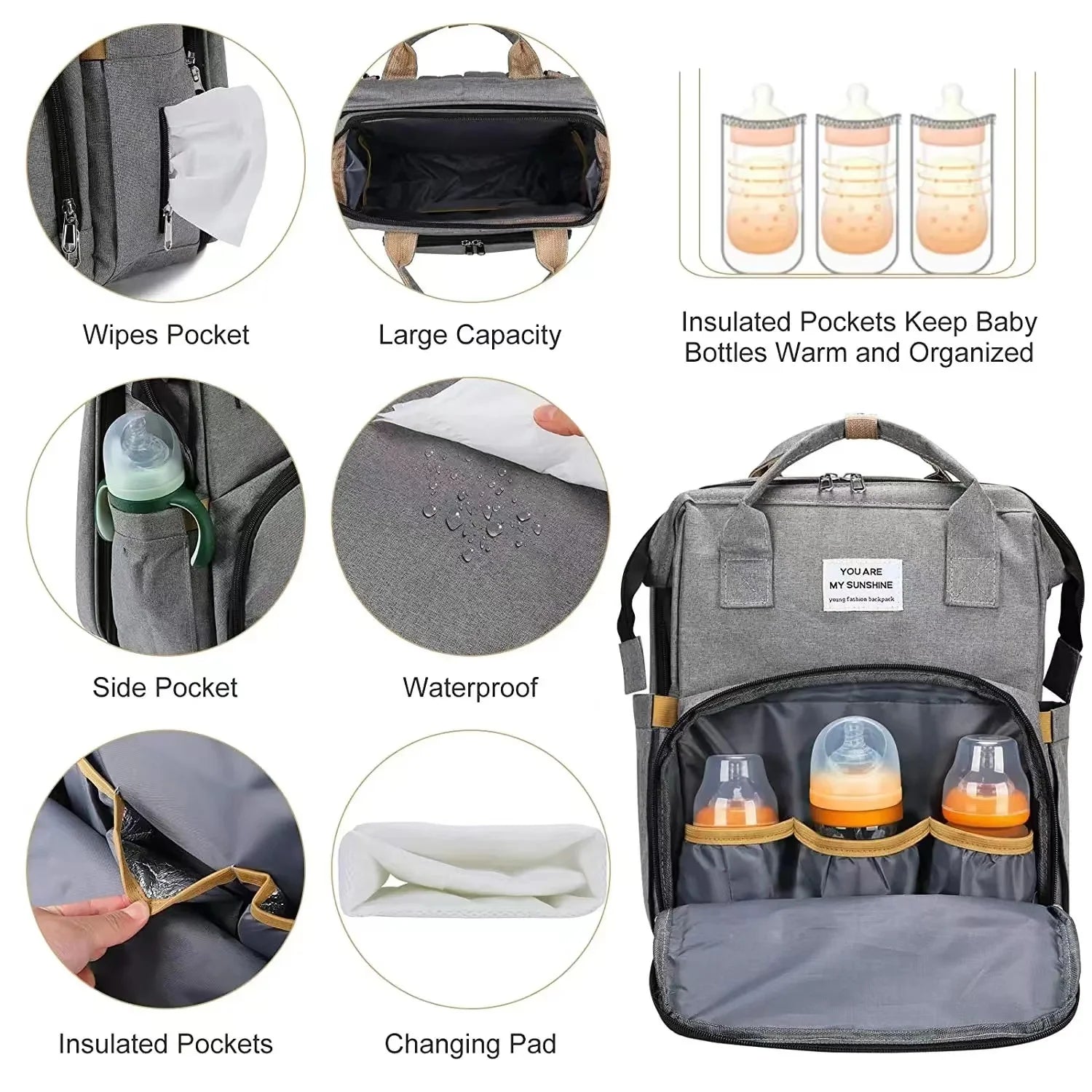 Multifunctional Foldable Diaper Bag